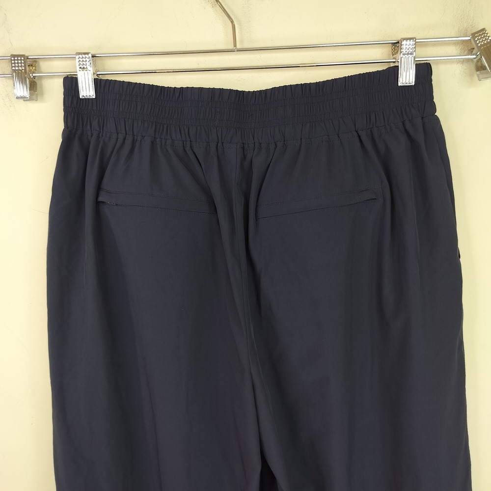 Quince Performance Tech Wide Leg Crop Pant Large Womens Athletic Black Woven - Picture 8 of 10